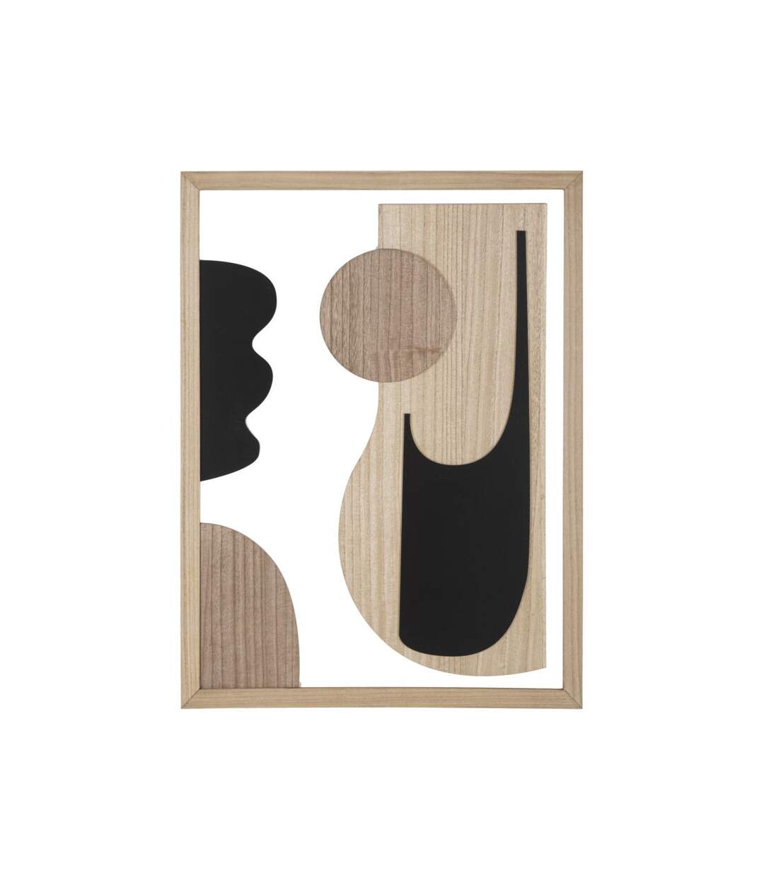 Décoration Murale Encadrée Astrys 80cm Naturel & Noir-1