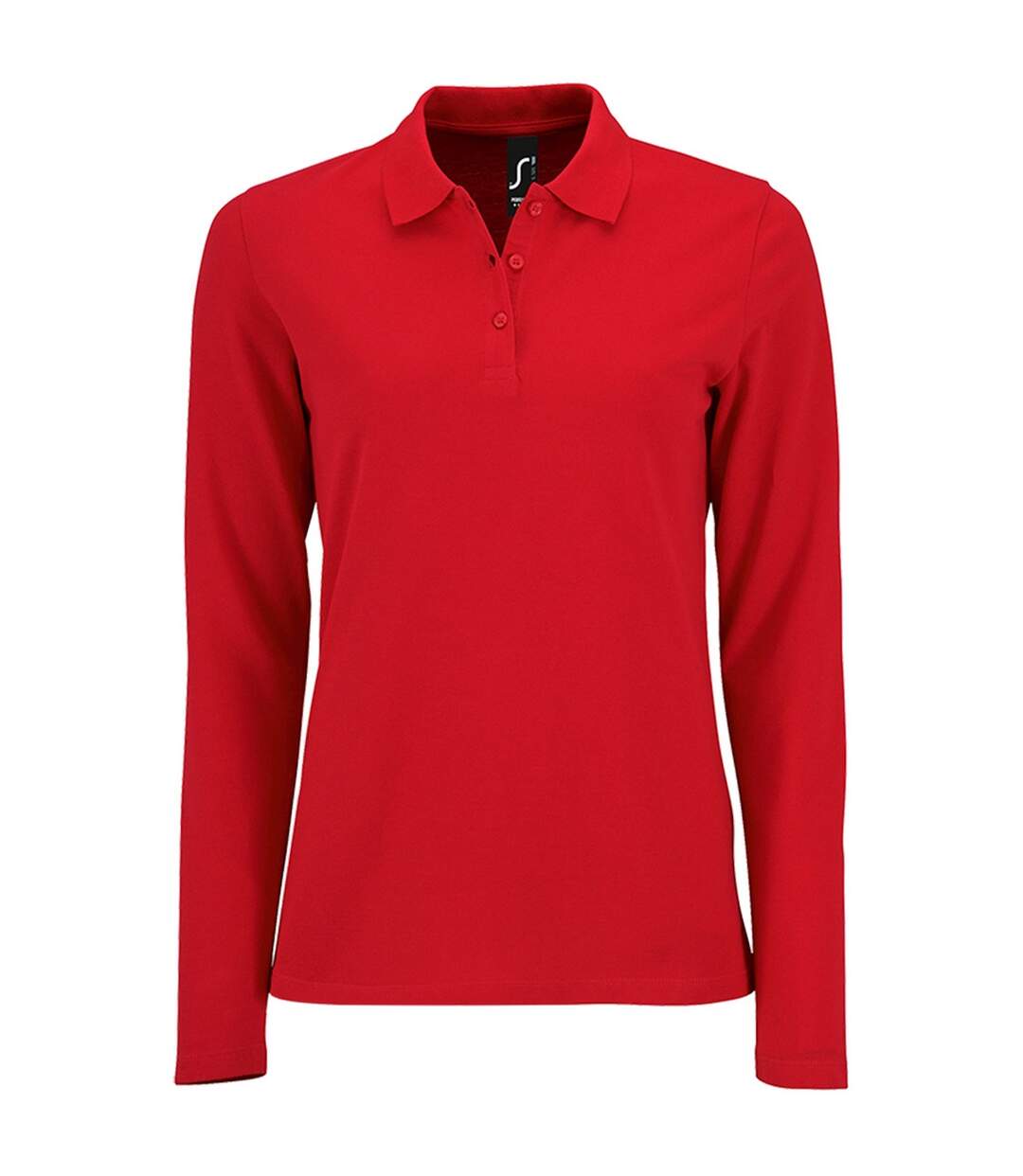 Polo manches longues perfect femme rouge SOLS-1