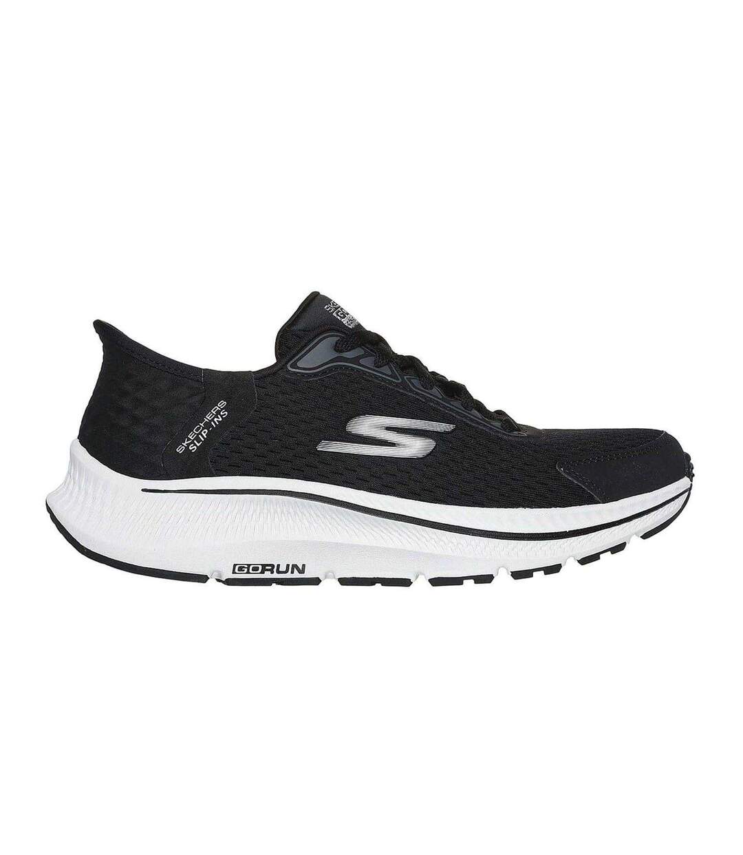 Womens/ladies Go Run Consistent Slip-in Workout Flat Shoes Black Skechers-1