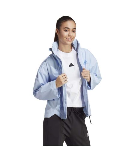 Womens/ladies terrex traveer rain rdy waterproof jacket blue Adidas