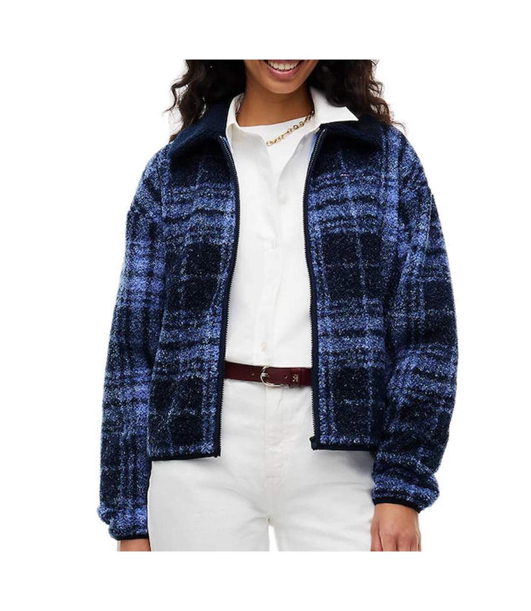 Veste bleu/noire femme tommy hilfiger flag-1