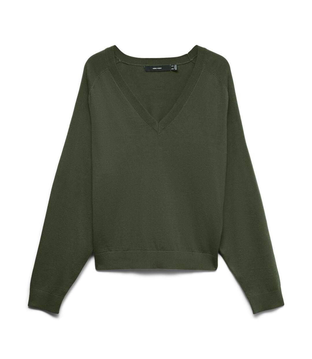 Pull vert femme vero moda holly karis-1