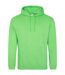 Sweat À Capuche College Adulte Vert Citron Awdis-1
