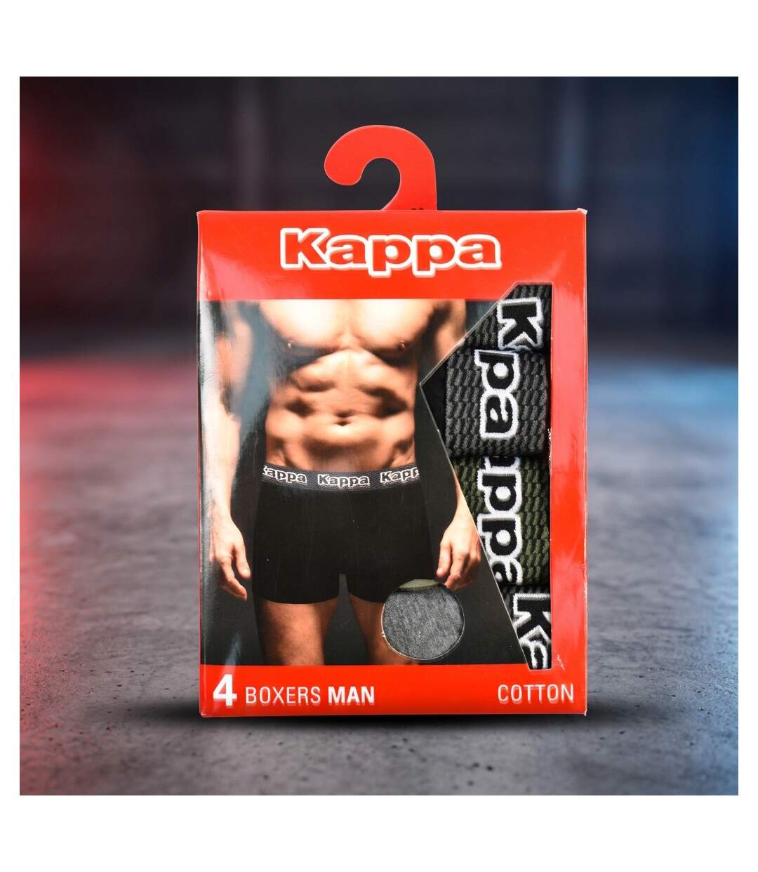 KAPPA Boxers Homme Pack de 4 (Lot) - Coton, Coffret Cadeau-4