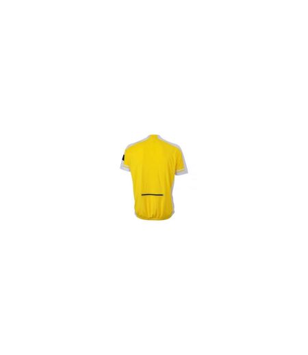maillot cycliste zippé HOMME JN454 - jaune