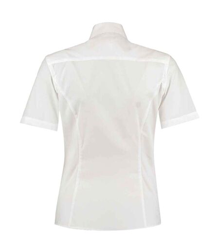 Chemisier Manches Courtes Commerce Femme Blanc Kustom Kit