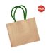 Lot de 2  21 litres taille unique vert naturel/forêt Sac de courses classique en jute Westford Mill