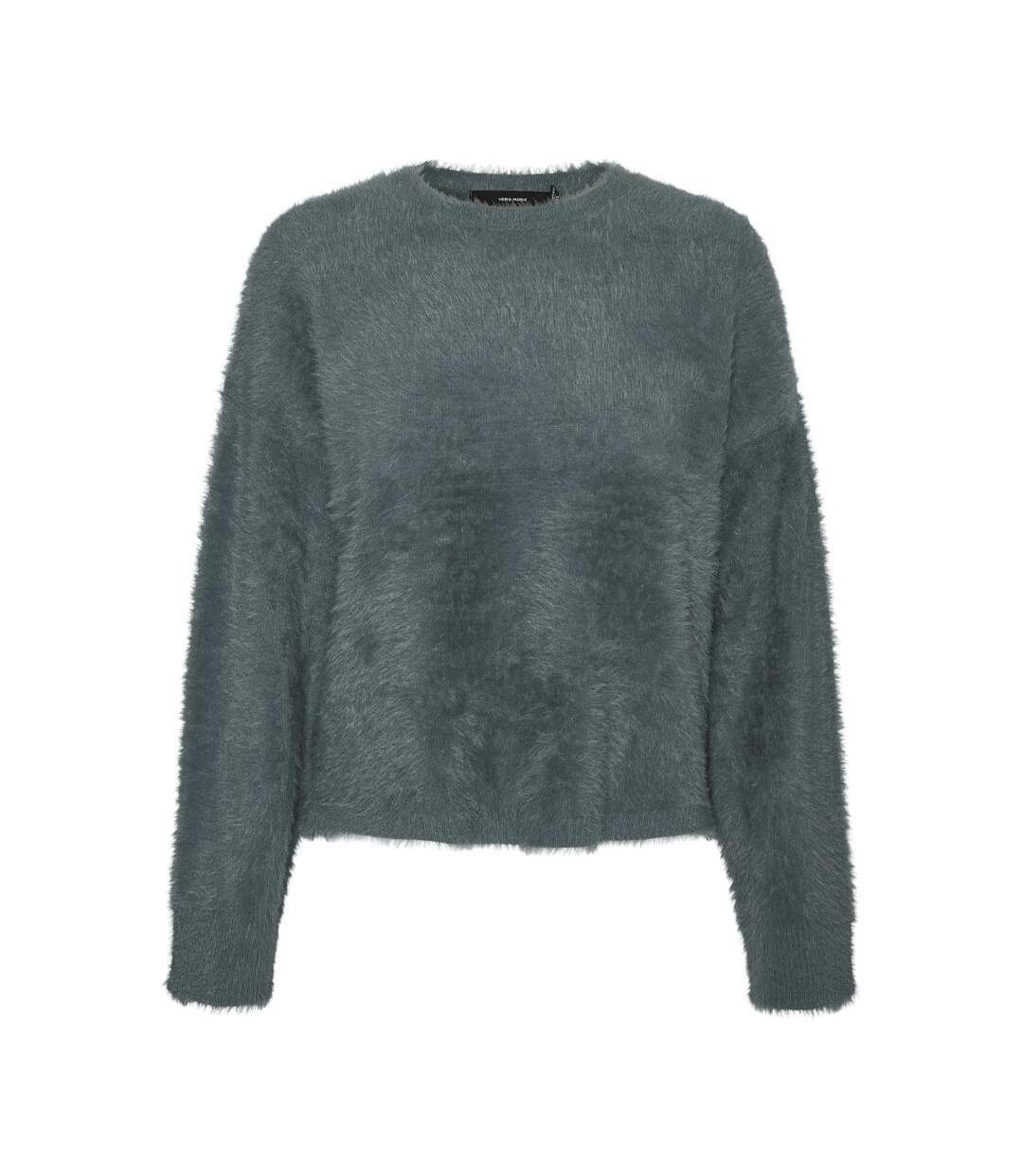 Pull turquoise femme vero moda malina-1