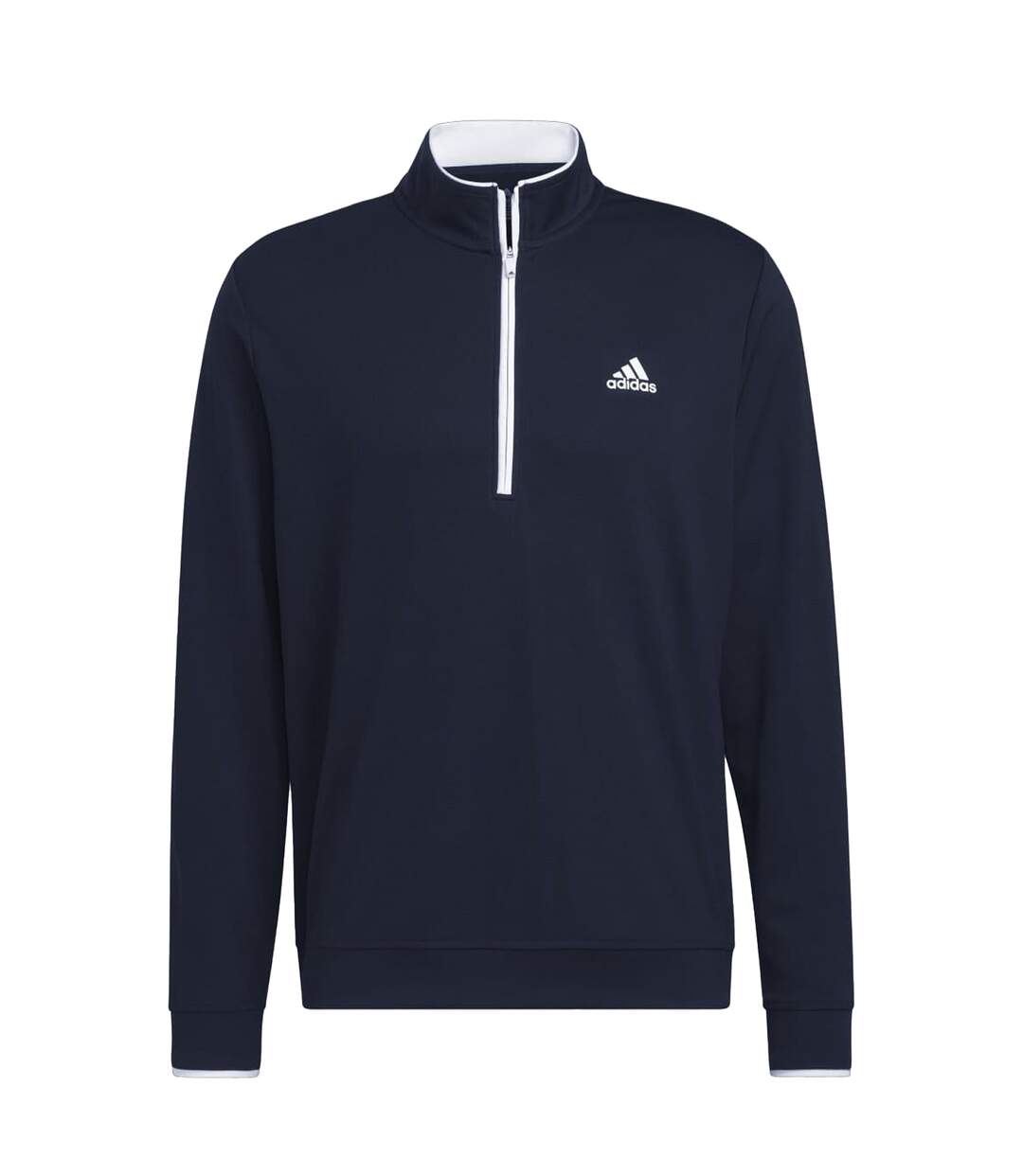 Mens Quarter Zip Golf Sweatshirt Navy White Adidas-2