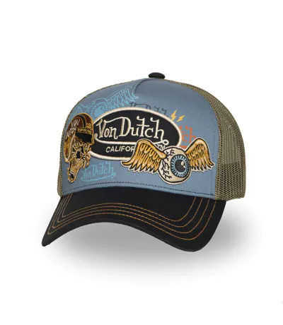 Casquette trucker avec filet adulte print devant Patches Vondutch
