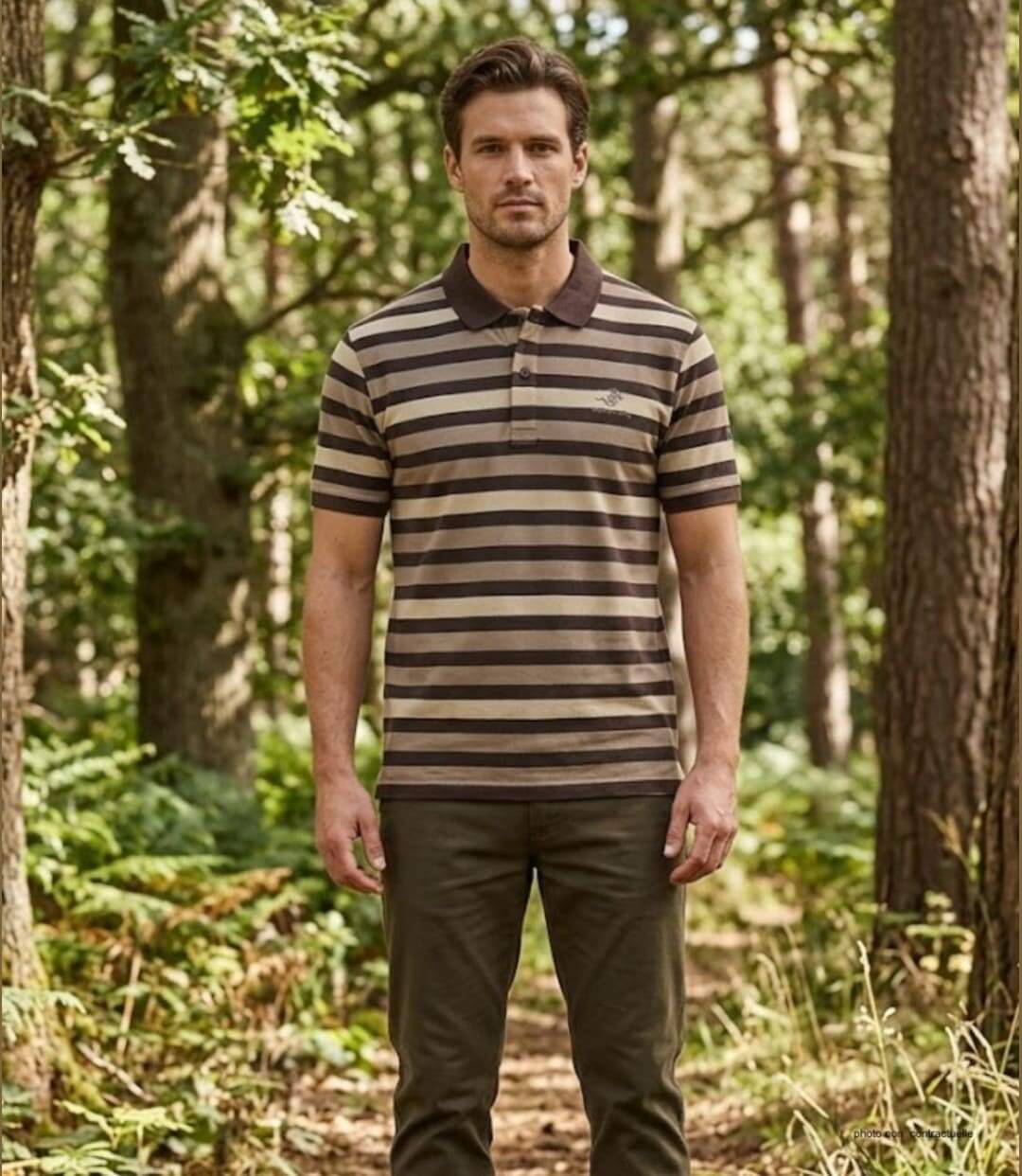 WINCHESTER RANNOCK1 — Polo manches courtes choco : l'élégance casual et le confort absolu en pur coton-5