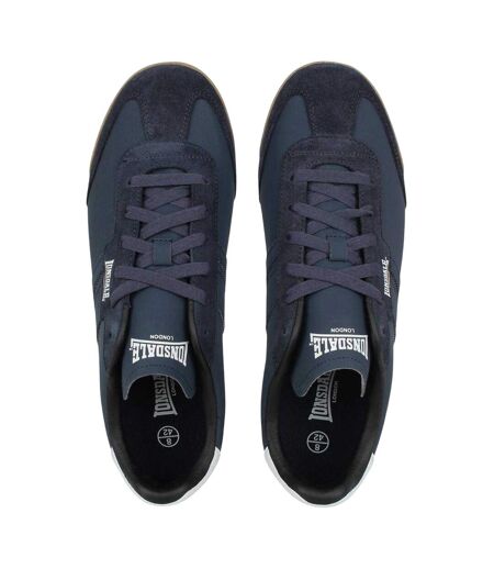 Mens Lambo Side Stripe Trainers Navy Lonsdale