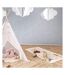 Tapis jeu enfant en coton 140x70 cm Marelle girly-2