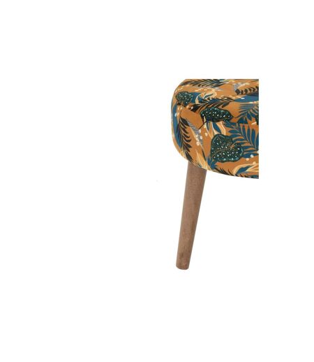 Tabouret Imprimé en Velours Sango 40cm Ocre