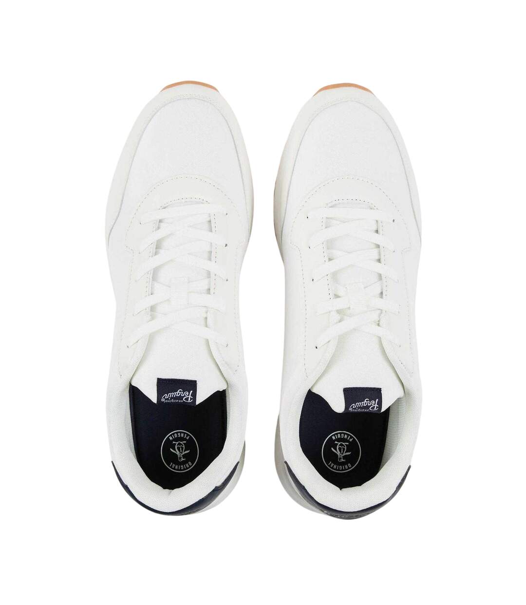 Mens Lotus Canvas Flat Trainers White Original Penguin-3