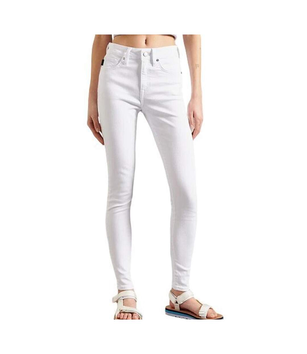 Jean skinny blanc femme superdry w7010449a - 26-1