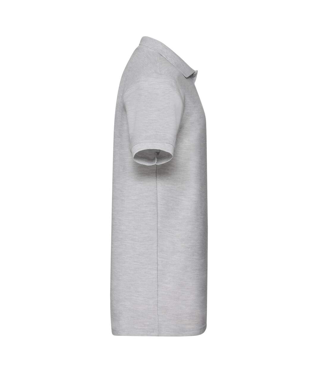 Mens 65/35 Heavyweight Polo Shirt Heather Grey Fruit Of The Loom-3