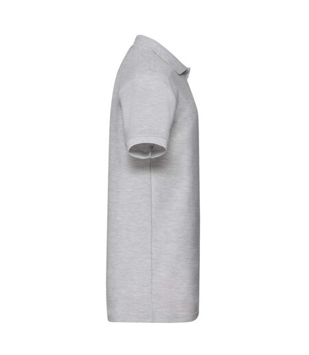 Mens 65/35 Heavyweight Polo Shirt Heather Grey Fruit Of The Loom