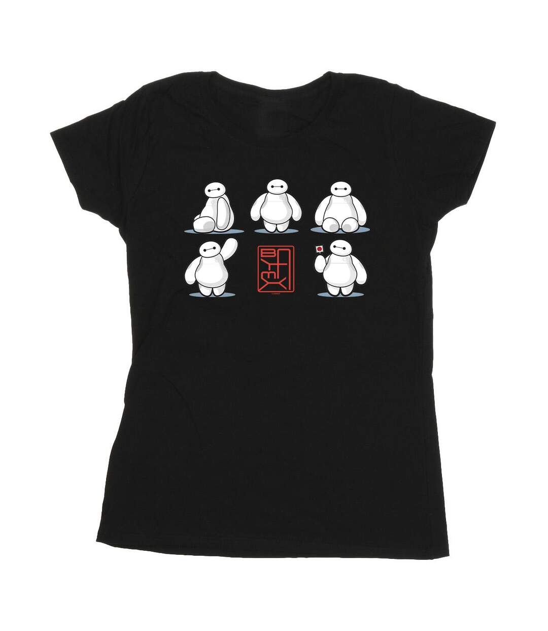 Disney - T-shirt BIG HERO BAYMAX MANY POSES - Femme (Noir) - UTBI13209-1