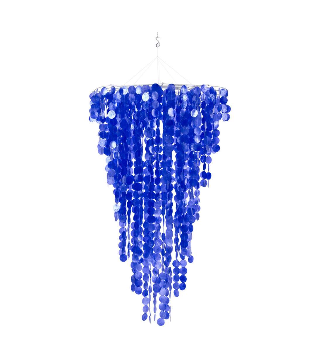 Suspension Déco en Capiz Betsy 150cm Bleu-1