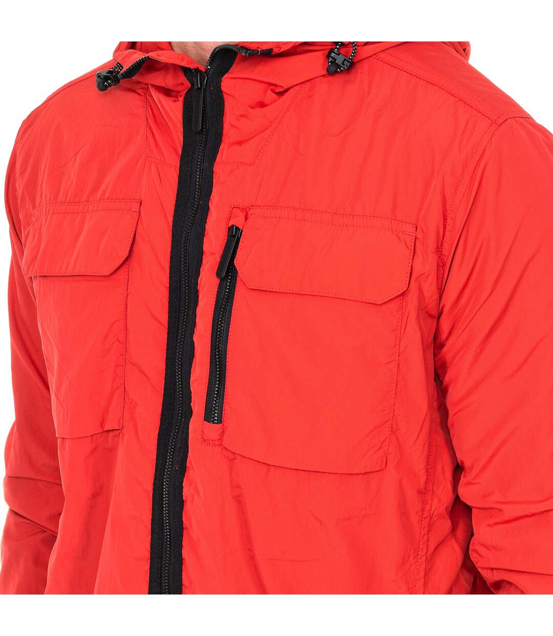 Waterproof jacket with fixed hood M5010032A men