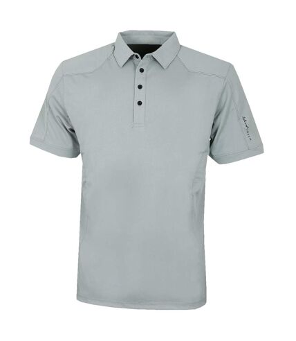 Polo de golf surpiqué pour hommes gris cuirassé Island Green