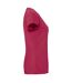 Womens/ladies Iconic 190 T-shirt Cranberry Fruit Of The Loom-3