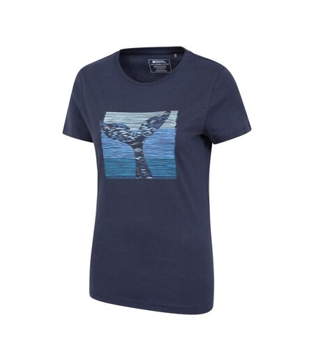 Mountain Warehouse Womens/Ladies Whale Tail Natural T-Shirt (Navy) - UTMW2377
