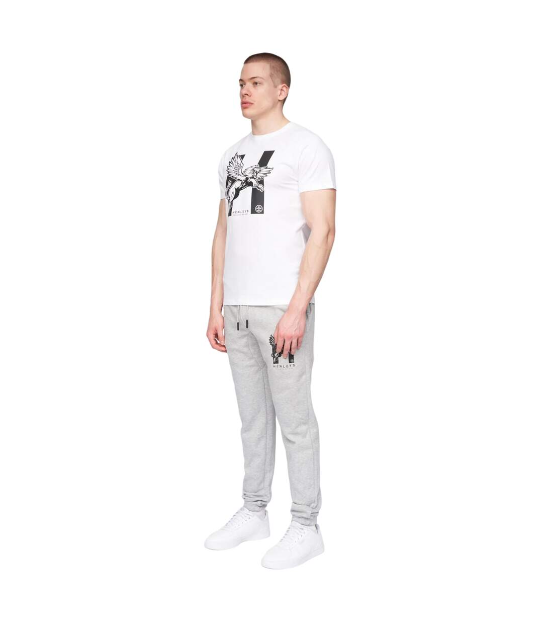 Pantalon De Jogging Curveball Homme Gris Chiné Henleys-1
