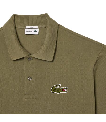 Polo Style Badge L.12.12 Adulte Vert Kaki Lacoste