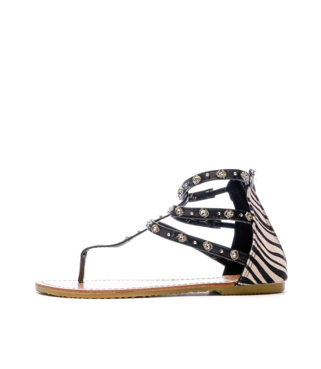 Sandales noir/zèbre femme beppi-1