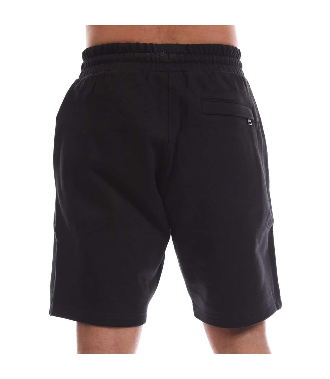 Mens Juniper Fleece Sweat Shorts Black Avirex-2