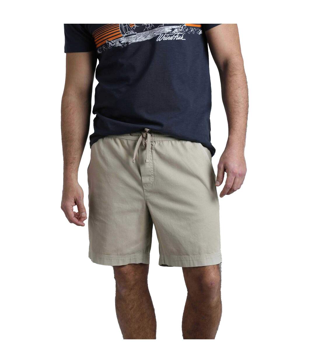 Mens weston canvas shorts flint stone Weird Fish-3