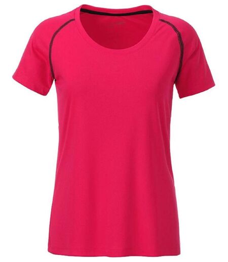 Maillot running respirant - Femme - JN495 - rose vif