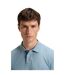 Mens Passerby Logo Long-sleeved Polo Shirt Light Blue Boss-4