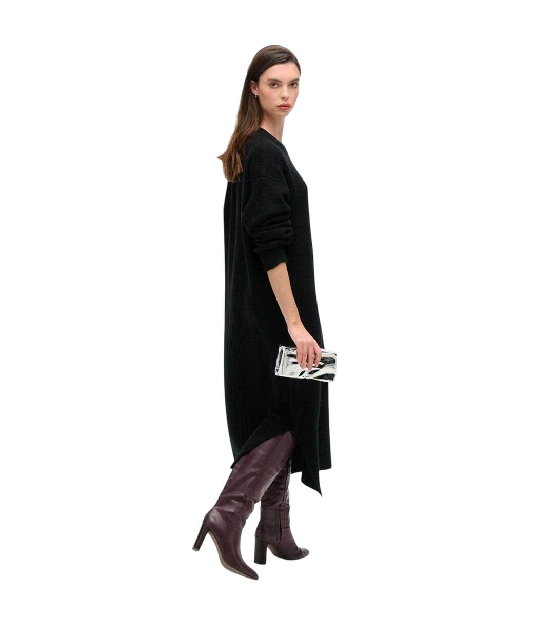 Robe Pull Femme Noir Chiné Superdry-3