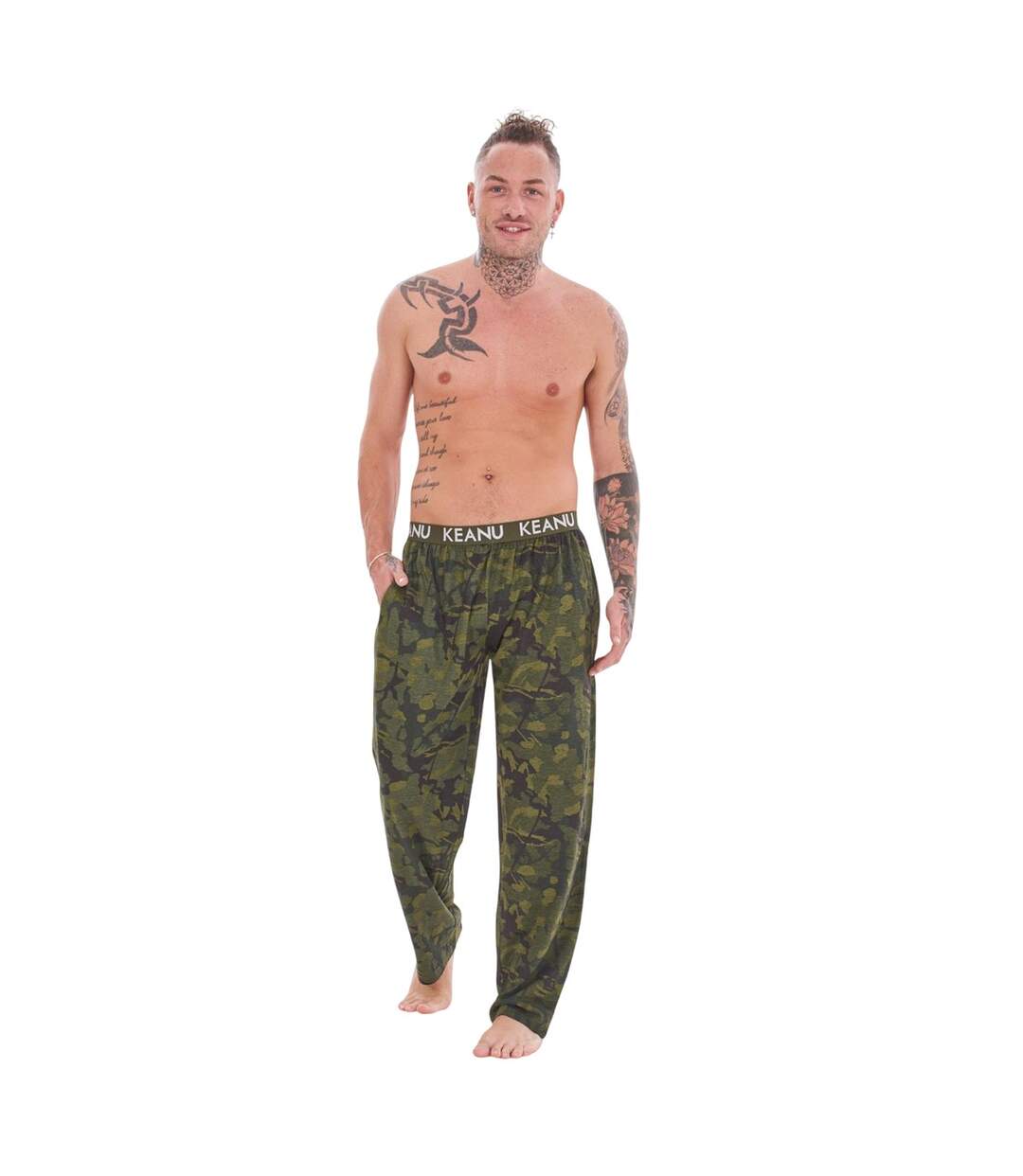 Pantalons De Détente Motif/style Camouflage Homme Vert Noir Keanu-4