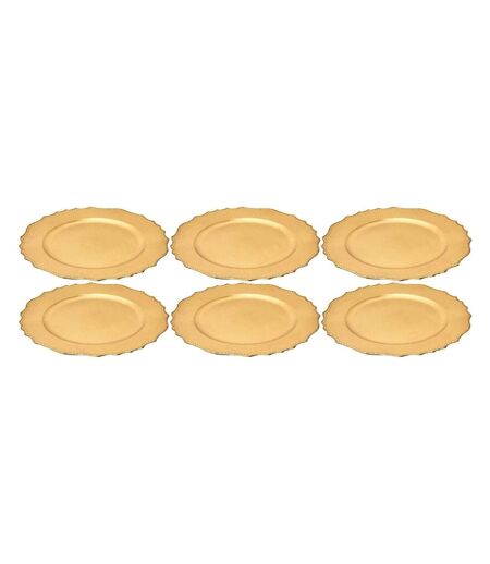 Dessous d'assiette en plastique doré Royal (Lot de 6)