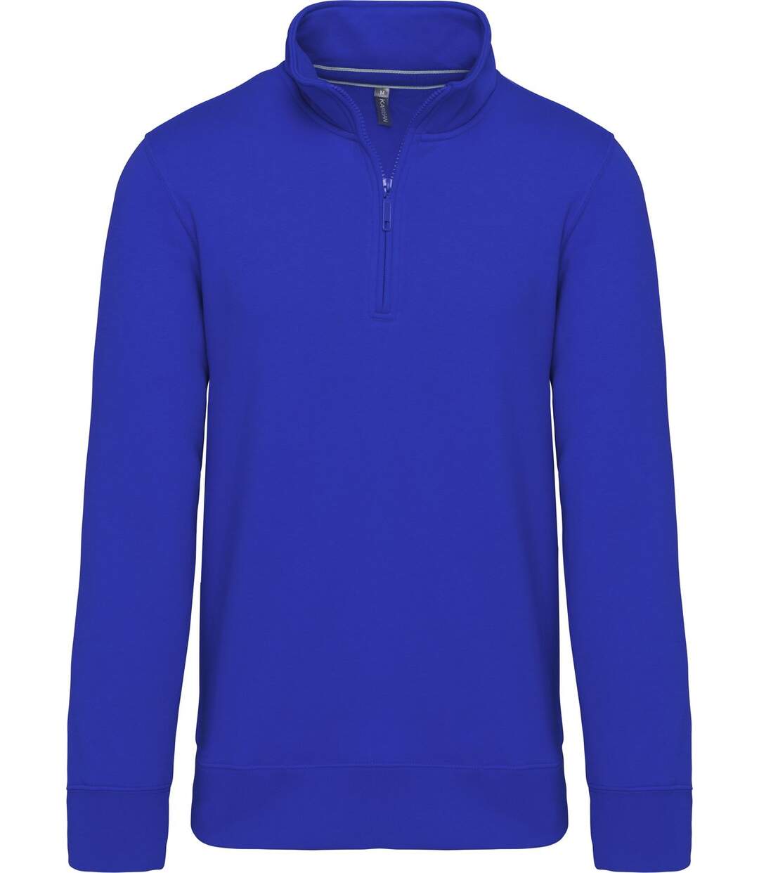 Sweat-shirt col zippé - K487 - bleu roi