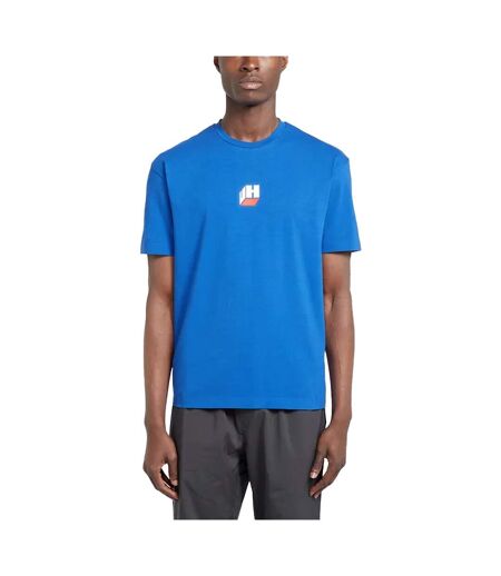 Mens Cube Logo T-shirt Blue Unlike Humans