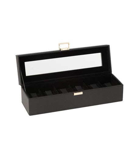 Boîte à Montres 6 Compartiments Ericka 34cm Noir