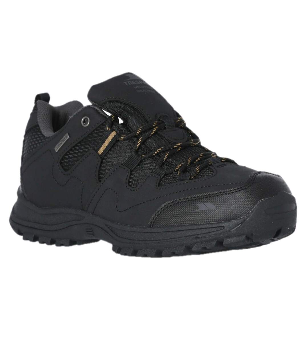 Mens finley low cut hiking shoes black Trespass-1