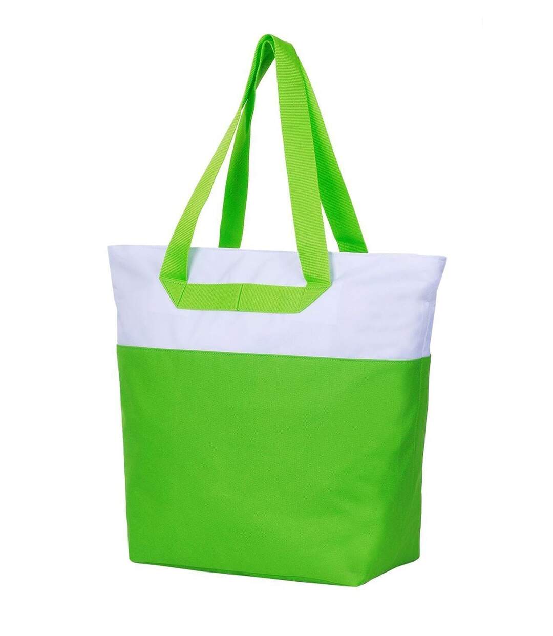 Sac de plage et de loisirs - SH4131 - vert lime et blanc-2