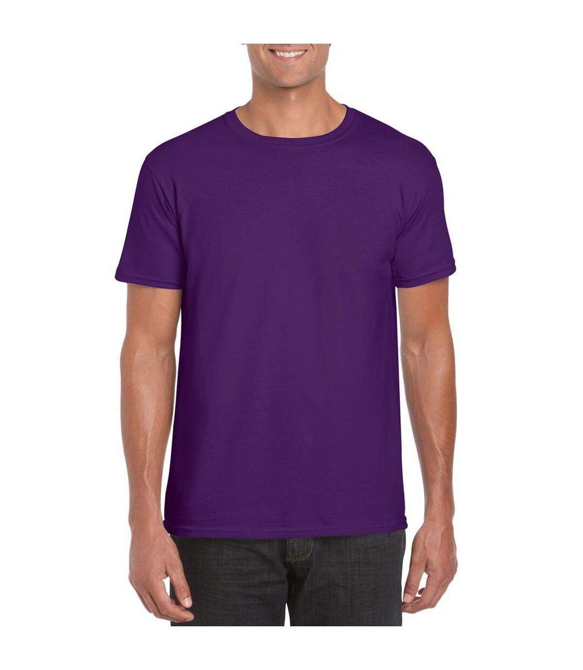 Gildan Mens Soft Style Ringspun T Shirt (Purple)