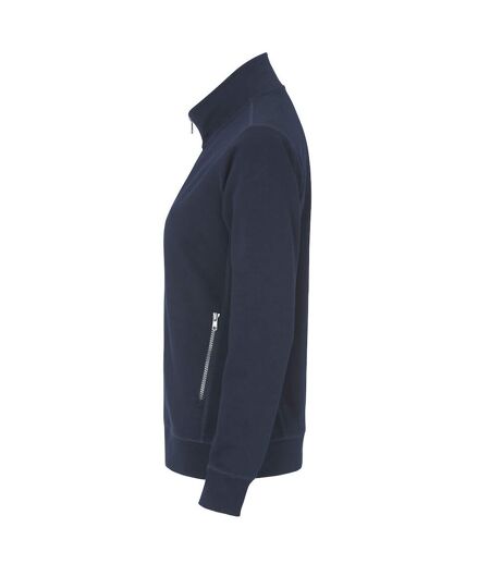 Womens/ladies French Terry Full Zip Jacket Navy Cottover