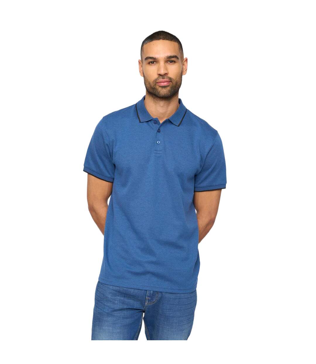 Mens Elverton Polo Shirt Blue Bewley & Ritch-2