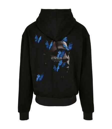 Mens Le Papillon Heavyweight Zipped Oversized Hoodie Noir Mister Tee