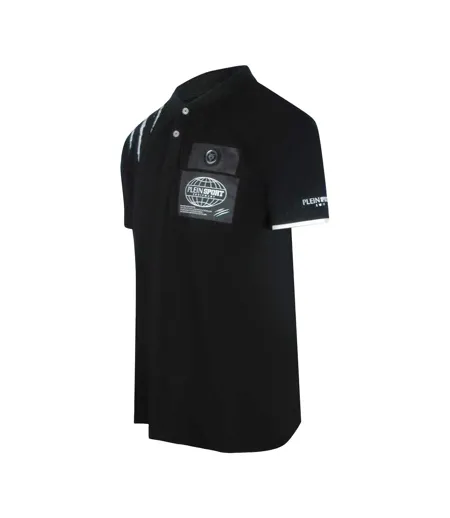 Mens Scratch Polo Shirt Black Plein Sport