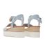 Womens/ladies diana canvas wedges pastel blue Toms