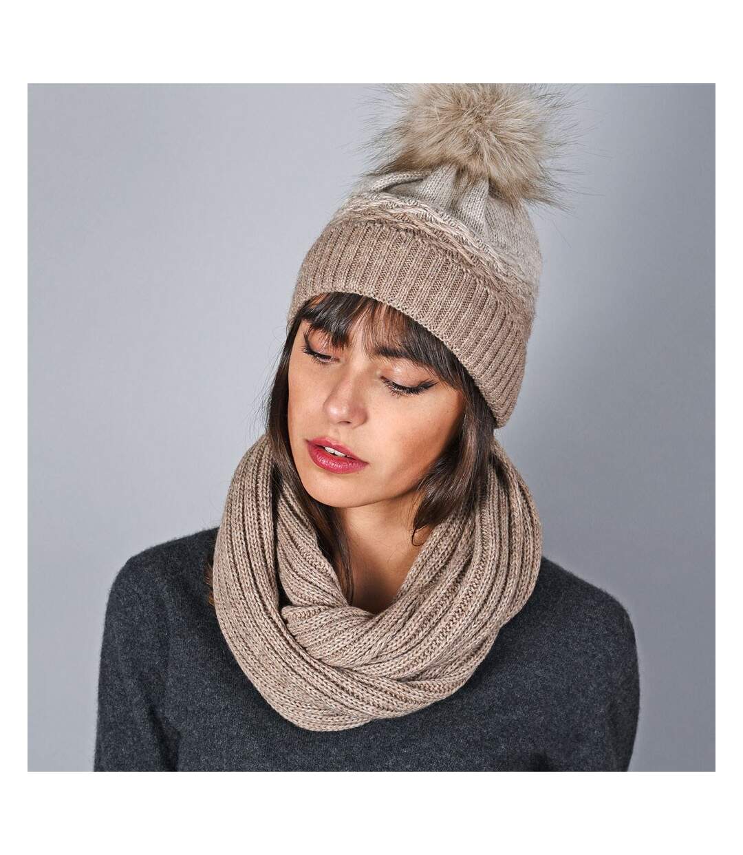 Snood et bonnet Optima  - Fabriqué en UE-2